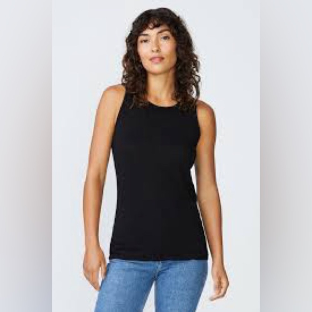 Zella Fitted Black Ruched Sleeveless Tank Top Activewear Yoga Running Workout